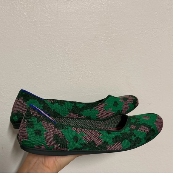 Rothy's Vibrant Green and Pink Flats - Picture 3 of 5